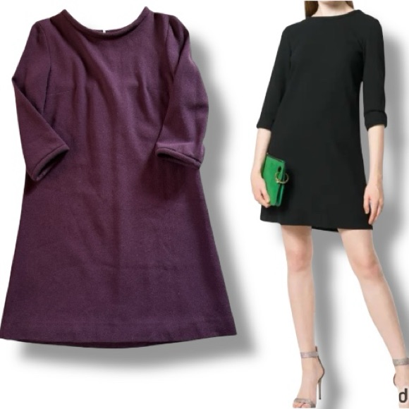 Goat London Uk Lola Classic Tunic Shift Wool Dress Us Size 6 Wine